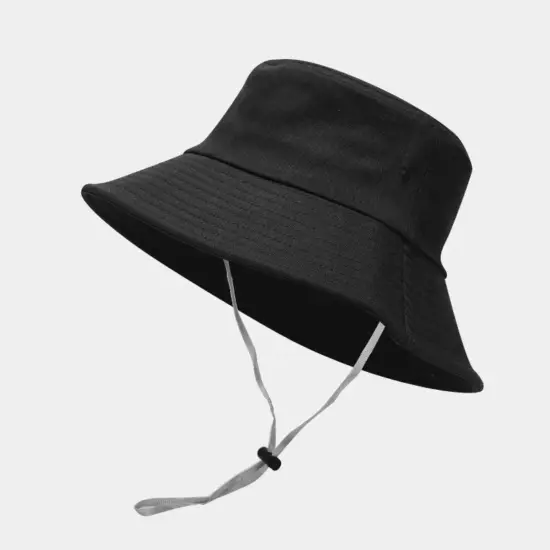 Custom logo bucket hat with chin strap