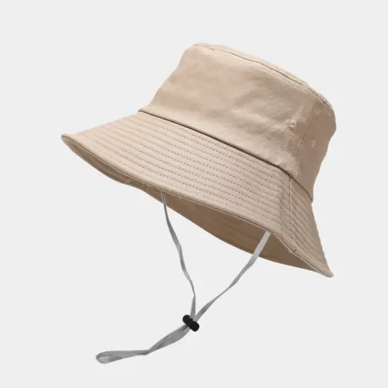 Custom logo bucket hat with chin strap