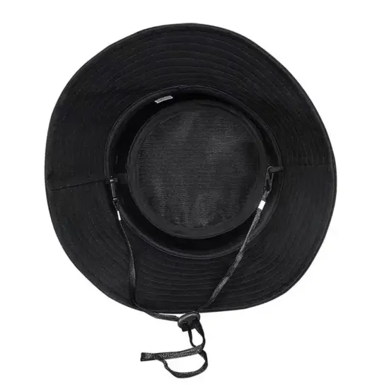 Custom cotton bucket hat with adjustable drawstring