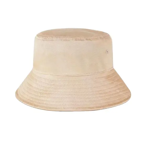 Custom cotton bucket hat with adjustable drawstring