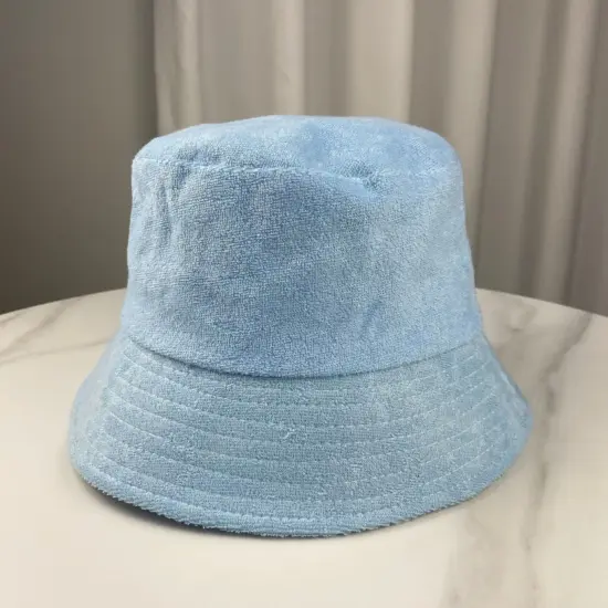 Soft breathable towel bucket hat for outdoor use