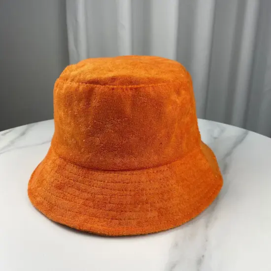 Soft breathable towel bucket hat for outdoor use