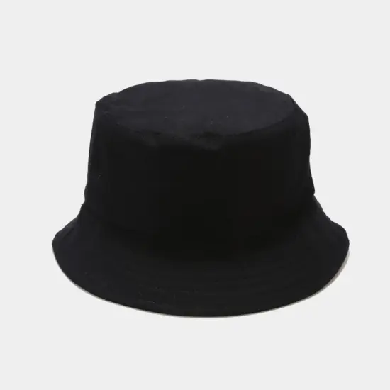 Solid color blank cotton fisherman hat