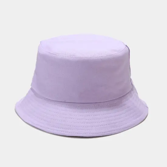 Solid color blank cotton fisherman hat