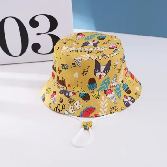 Wide-Brim Sun Protection Kids Bucket Hat