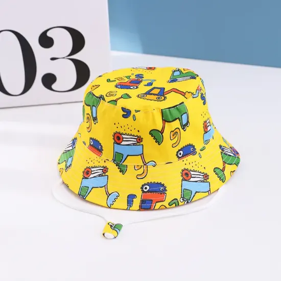 Wide-Brim Sun Protection Kids Bucket Hat