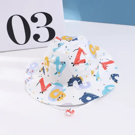 Wide-Brim Sun Protection Kids Bucket Hat