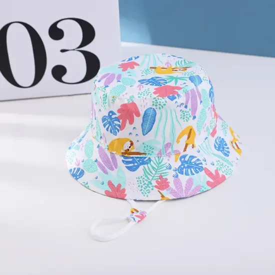 Wide-Brim Sun Protection Kids Bucket Hat