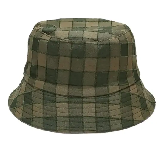 Unisex cotton denim bucket hat with 3D embroidery