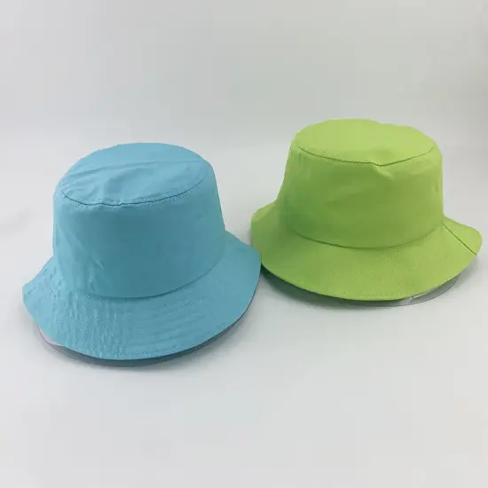 Custom patchwork bucket hat with branded logo