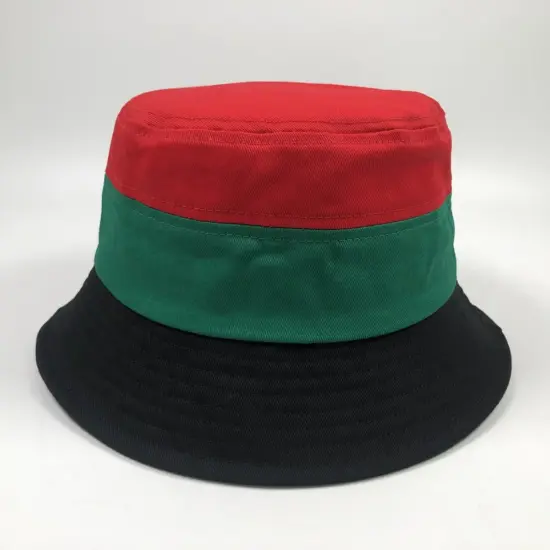 Custom patchwork bucket hat with branded logo