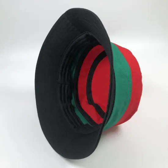 Custom patchwork bucket hat with branded logo