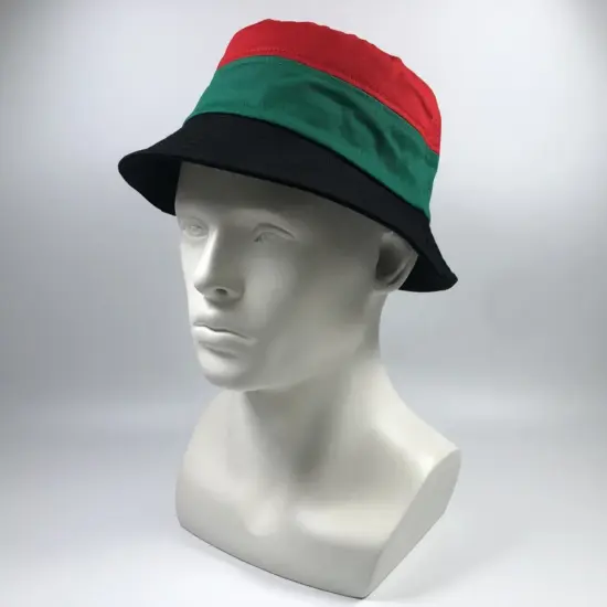 Custom patchwork bucket hat with branded logo