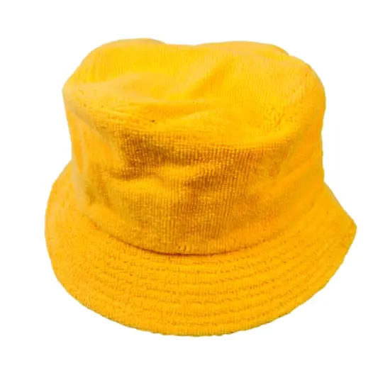 Fashion terry cloth bucket hat with custom logo