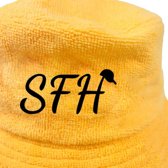 Fashion terry cloth bucket hat with custom logo