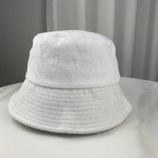 Soft custom terry cloth bucket hat