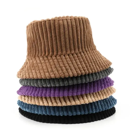 Blank wide brim custom bucket hat for branding