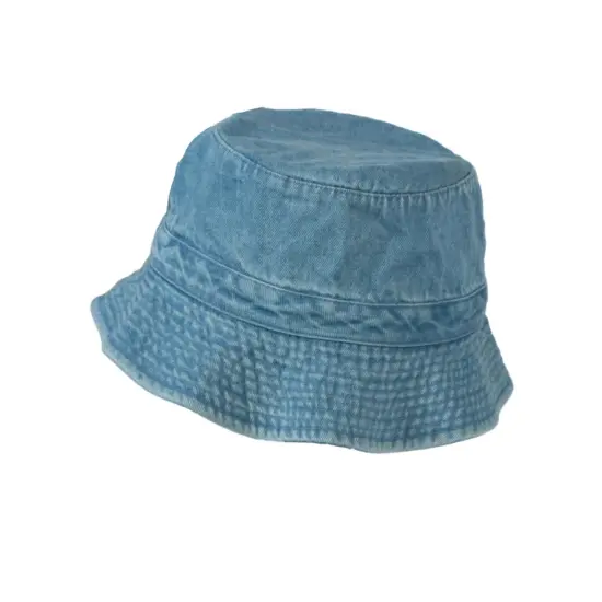 Outdoor printed plain denim bucket hat