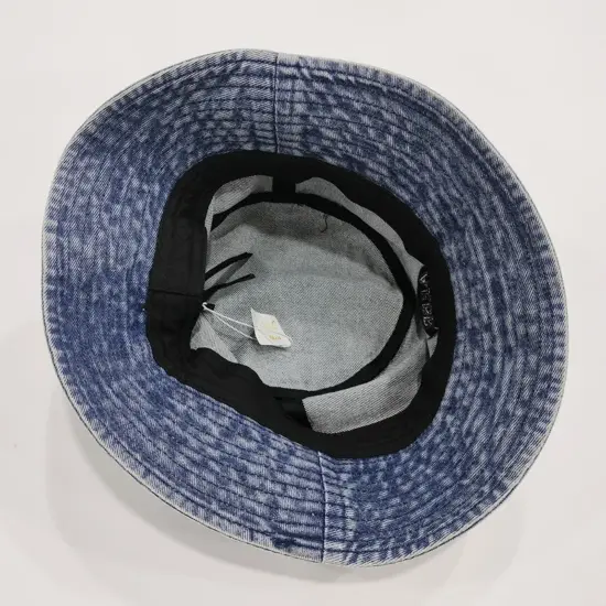 Outdoor printed plain denim bucket hat