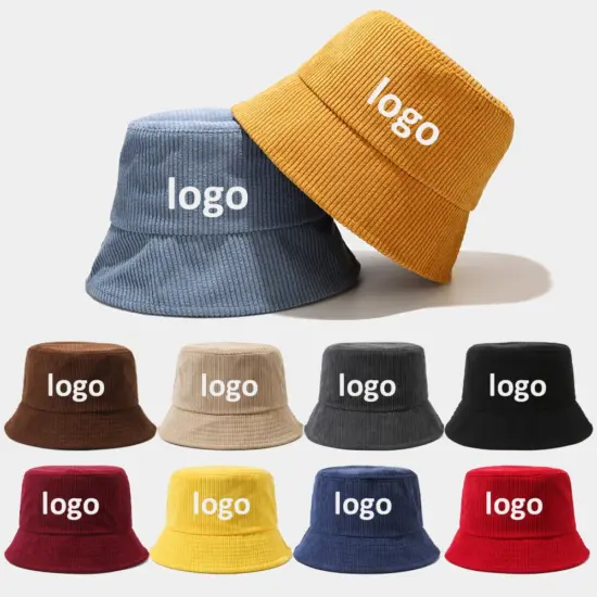 White and purple printed bucket hat for casual or fishing use