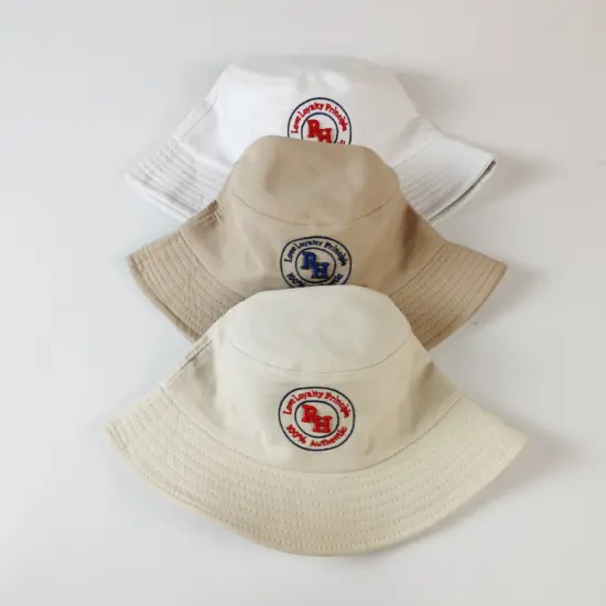Solid plain cotton bucket hat