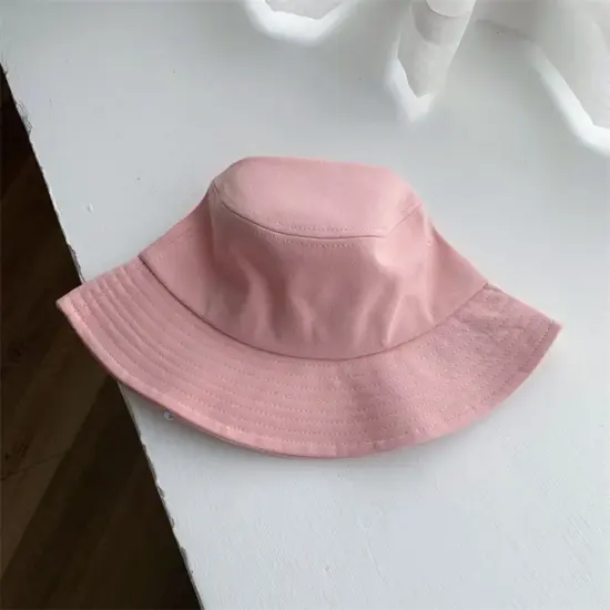 Solid plain cotton bucket hat