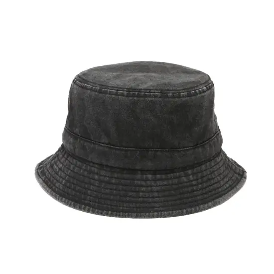 Wide-brim denim bucket hat wholesale