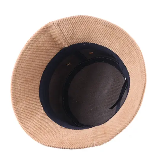 Plain twill fisherman bucket hat with strap