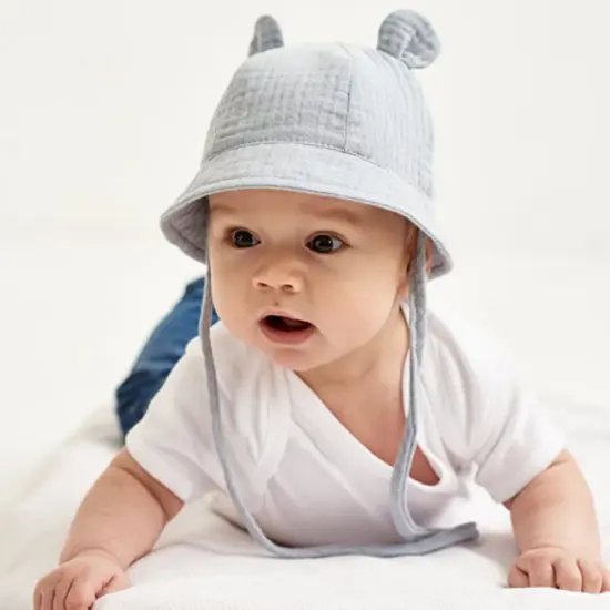 Cute Ear Kids Bucket Hat with Wide Brim UV Protection