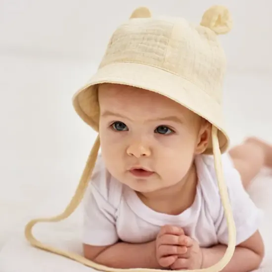 Cute Ear Kids Bucket Hat with Wide Brim UV Protection