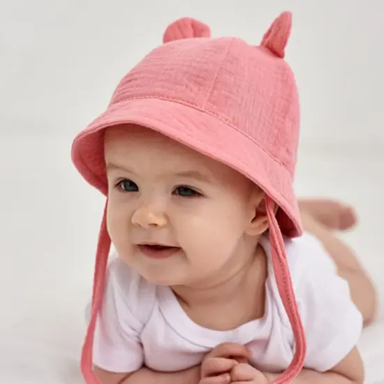 Cute Ear Kids Bucket Hat with Wide Brim UV Protection
