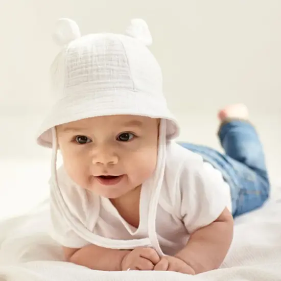 Cute Ear Kids Bucket Hat with Wide Brim UV Protection