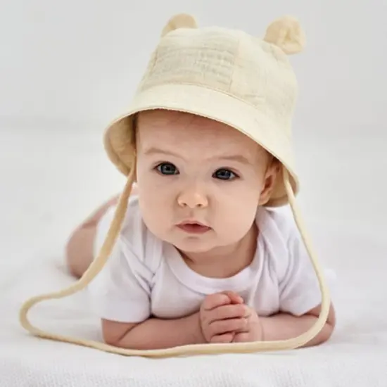 Cute Ear Kids Bucket Hat with Wide Brim UV Protection