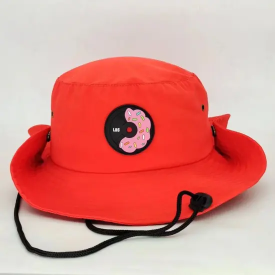 Outdoor Bucket Hat with Custom Rubber Patch