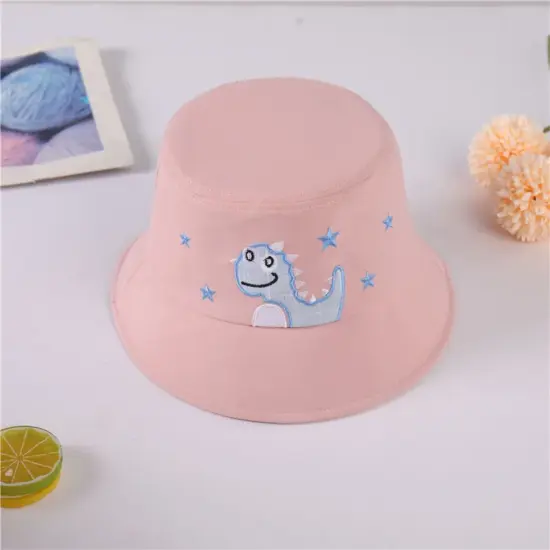 Summer girls solid color bucket hat