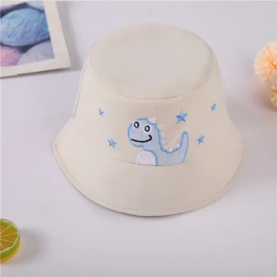 Summer girls solid color bucket hat