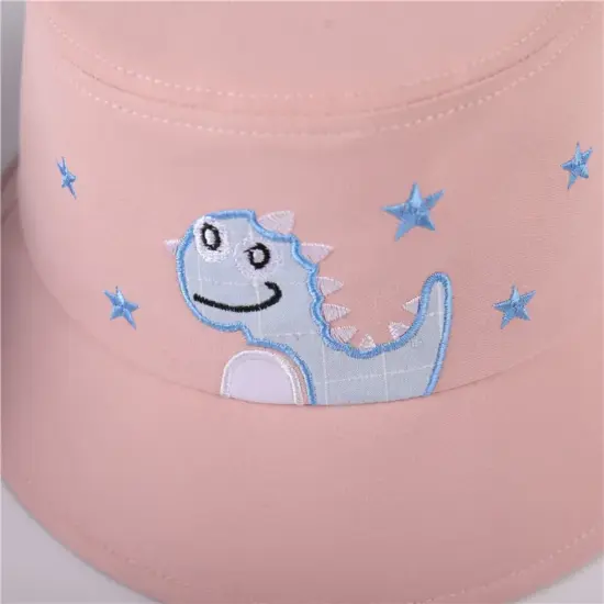 Summer girls solid color bucket hat