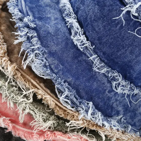 Hip-hop denim boonie fishing hat for outdoor use