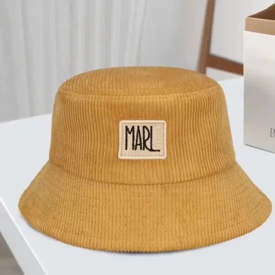 Solid Color Corduroy Bucket Hat for Men and Women