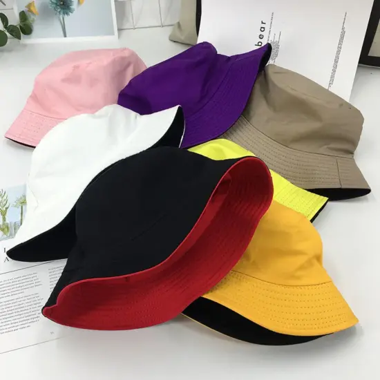 Solid Color Corduroy Bucket Hat for Men and Women