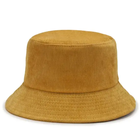 Solid Color Corduroy Bucket Hat for Men and Women
