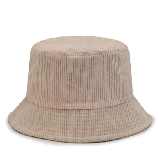 Solid Color Corduroy Bucket Hat for Men and Women