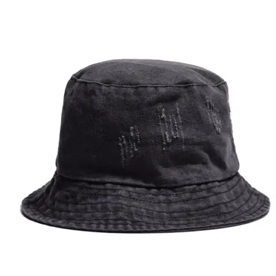 Colorful blank denim bucket hat for men