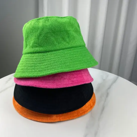 Breathable Mesh Terry Cloth Fashion Bucket Hat