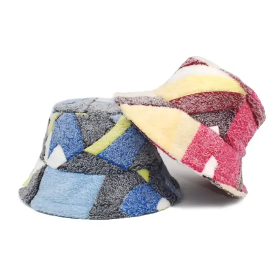 Colorful bucket hat with embroidered logo