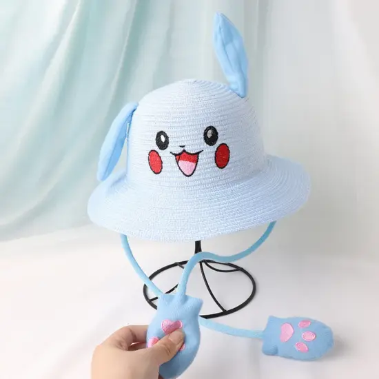 Natural Paper Straw Beach Bucket Hat Outdoor