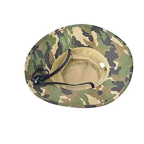 Camouflage wide brim outdoor sun hat
