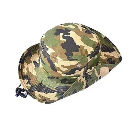 Camouflage wide brim outdoor sun hat