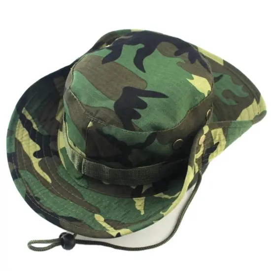 Camouflage wide brim outdoor sun hat