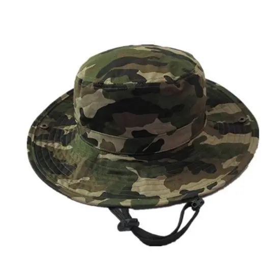 Camouflage wide brim outdoor sun hat